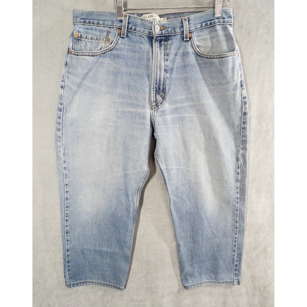 Levis Relaxed Fit Blue Jeans Mens 34x28 Levi's Denim Workwear Casual